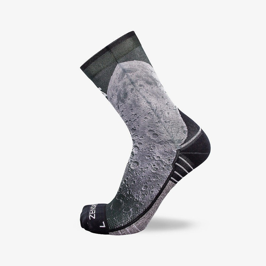 Limited Edition Zensah | Moon Socks (Mini-Crew) Black