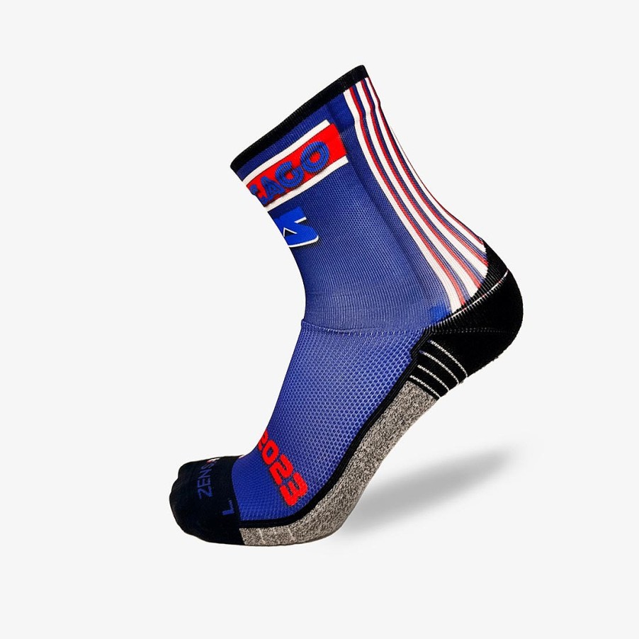 Limited Edition Zensah | Old School Chicago Socks (Mini-Crew) Navy