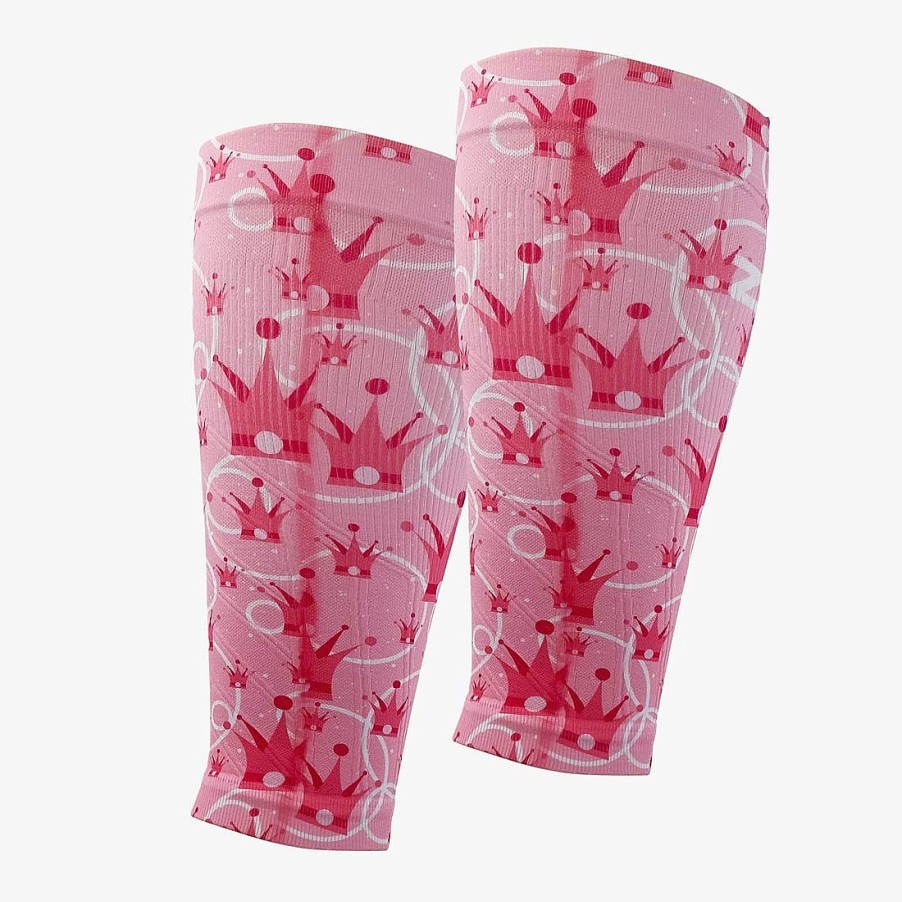 Men Zensah | Princess Crowns Compression Leg Sleeves Rosy