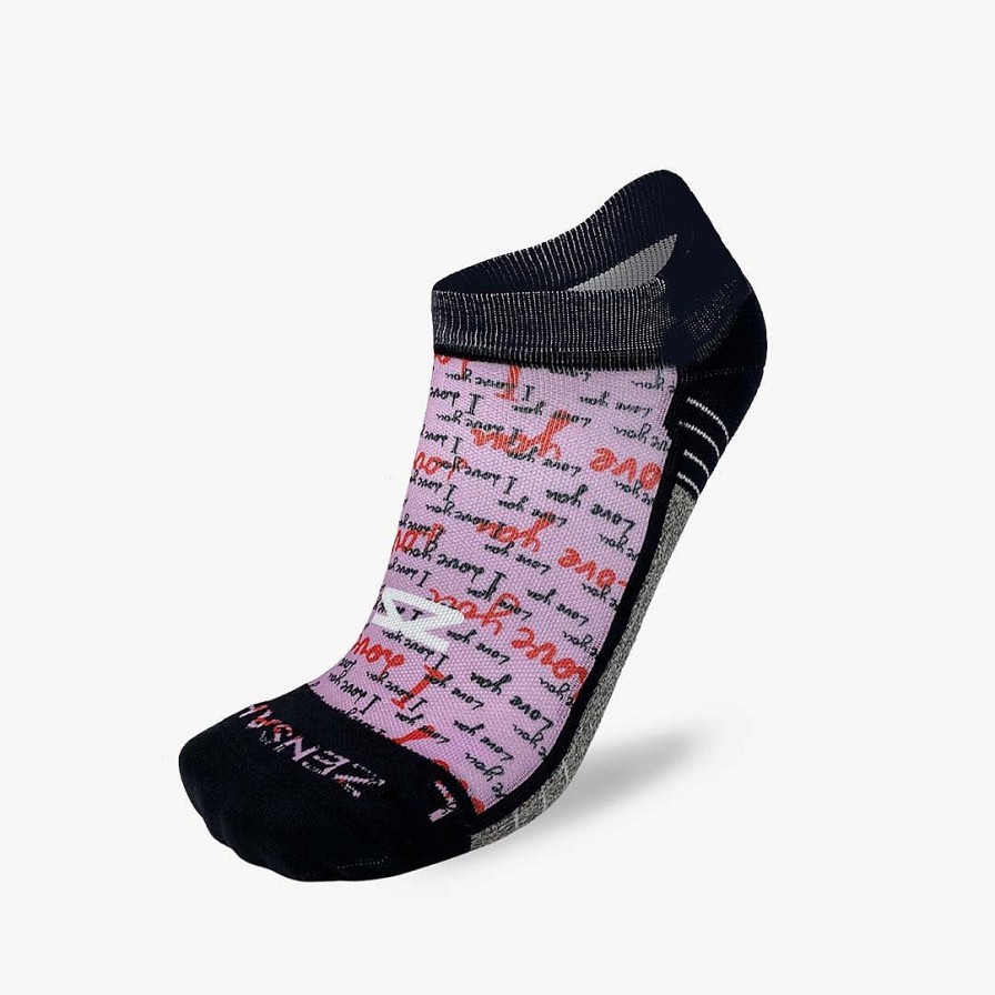 Men Zensah | Love You Running Socks (No Show) Pink