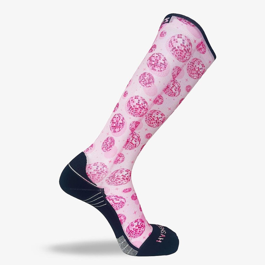 Men Zensah | Disco Party Compression Socks (Knee-High) Rosy