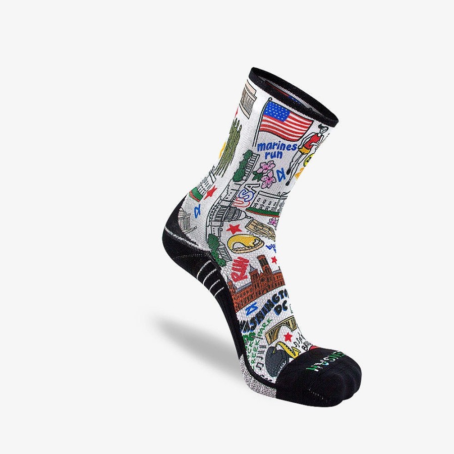 Men Zensah | Dc Doodle Socks (Mini-Crew) White