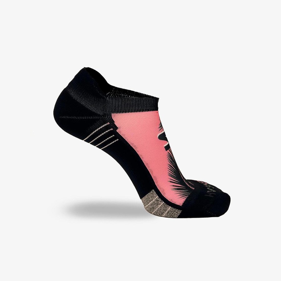 Limited Edition Zensah | Jungle Miami Running Socks (No Show) Rosy