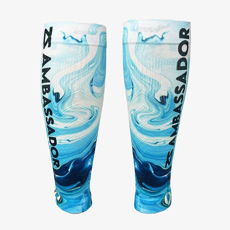 Limited Edition Zensah | 2023 Zs Ambassador Compression Leg Sleeves Blues