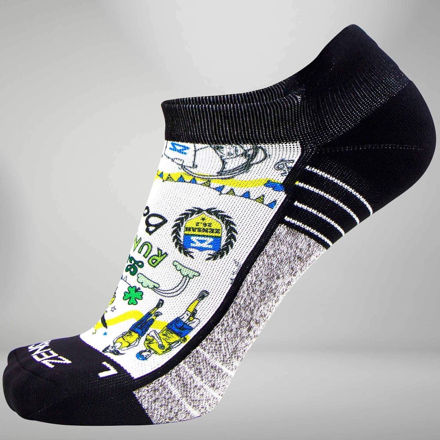 Limited Edition Zensah | Boston Doodle No-Show Socks Marathon Doodle