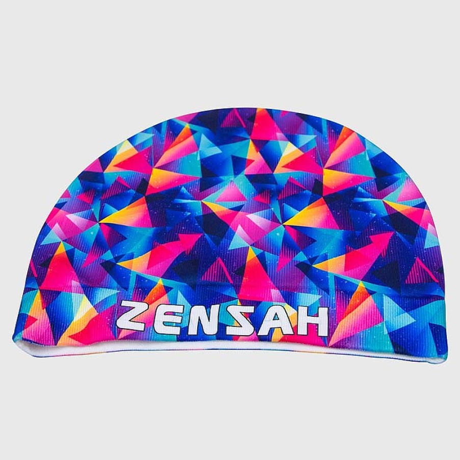 Men Zensah | Retro Triangles Skull Cap Beanie Yellow/Red