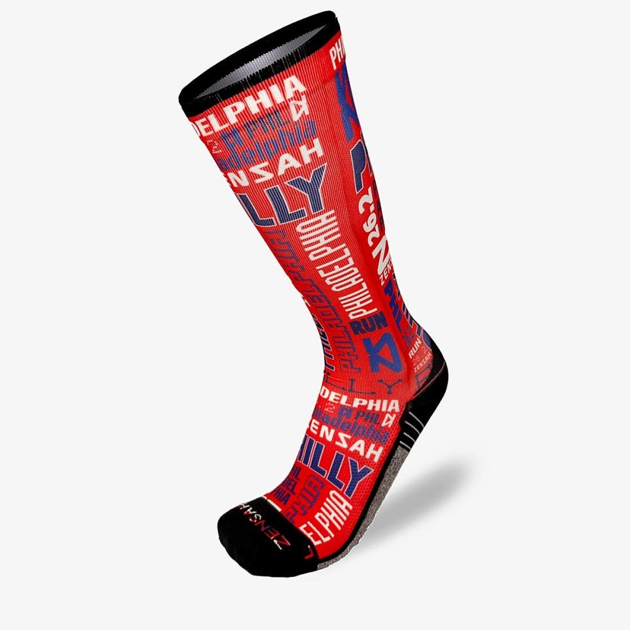 Limited Edition Zensah | Busy Philadelphia Compression Socks (Knee-High) Red