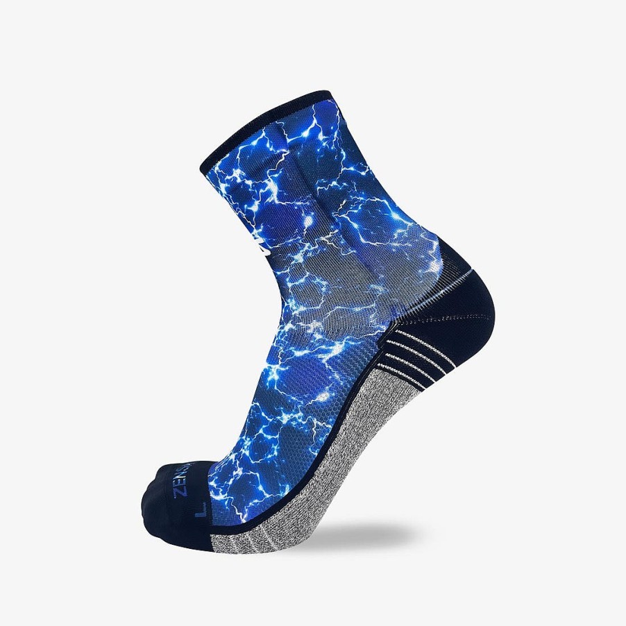 Limited Edition Zensah | Lightning Socks (Mini-Crew) Navy