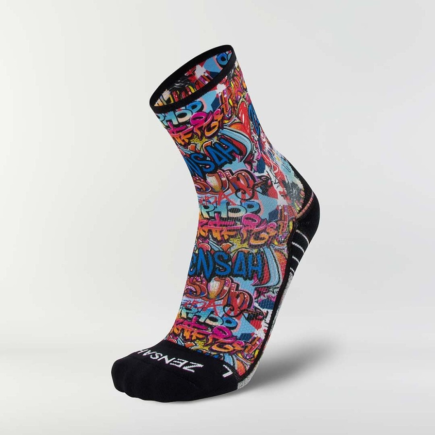 Men Zensah | Street Art Socks (Mini-Crew) Multi