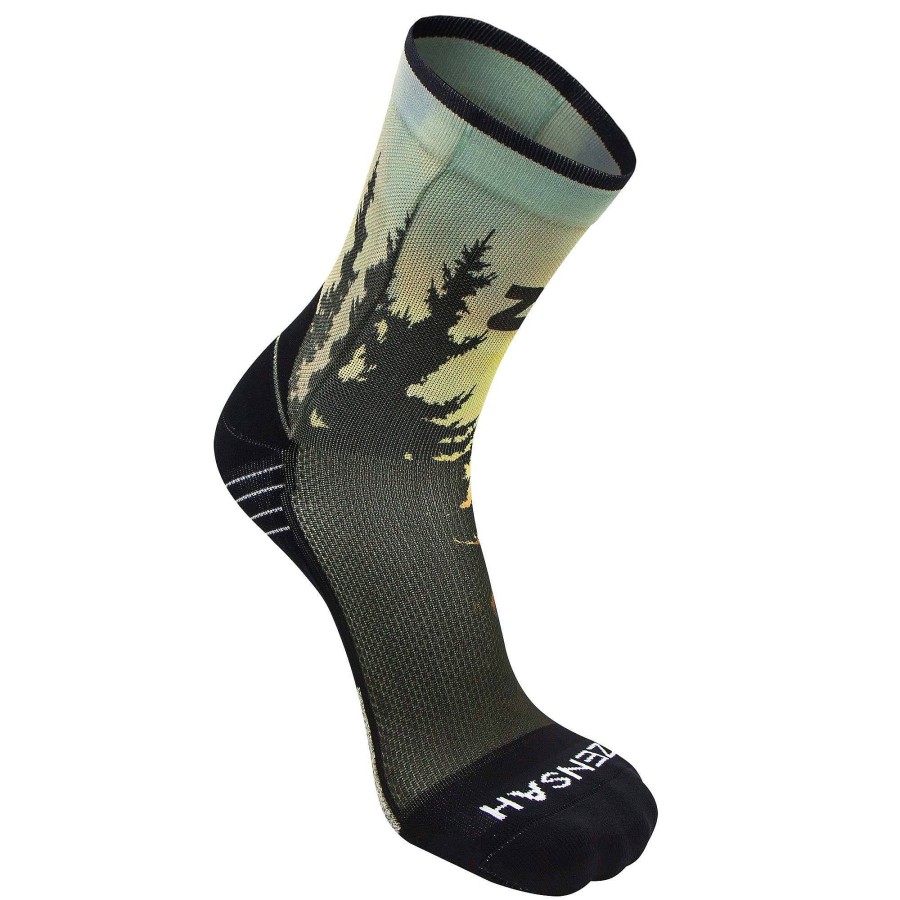 Limited Edition Zensah | Mountain Sunset Socks (Mini-Crew) Gold