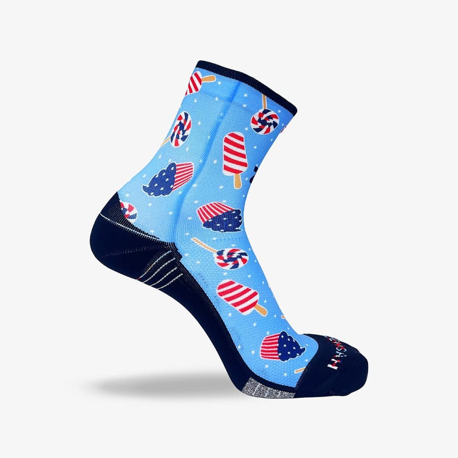 Men Zensah | Usa Candies Socks (Mini-Crew) Sky Blue