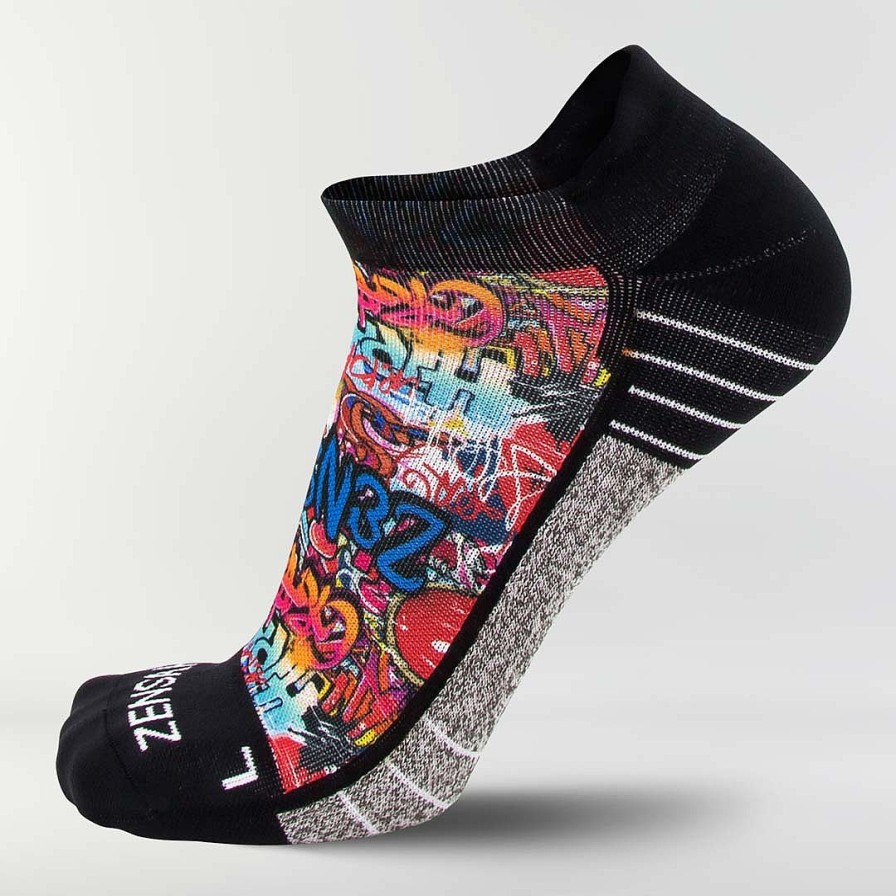 Limited Edition Zensah | Street Art Running Socks (No Show) Multi