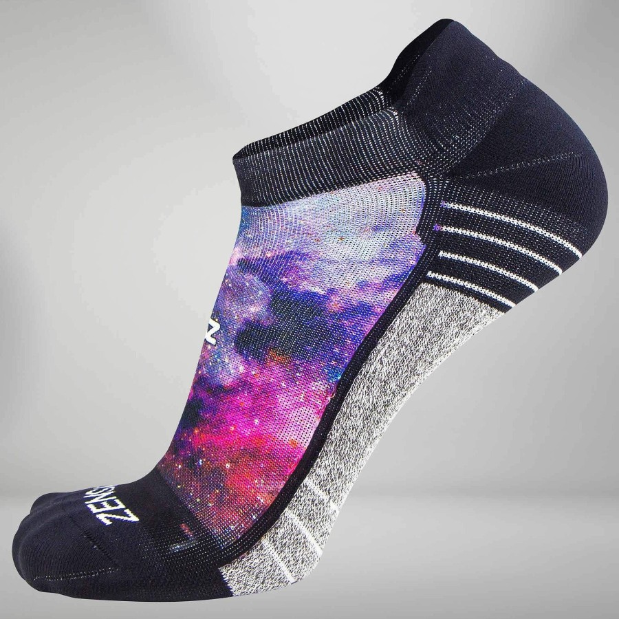 Limited Edition Zensah | Space Nebula Socks (No Show) Black-Purple