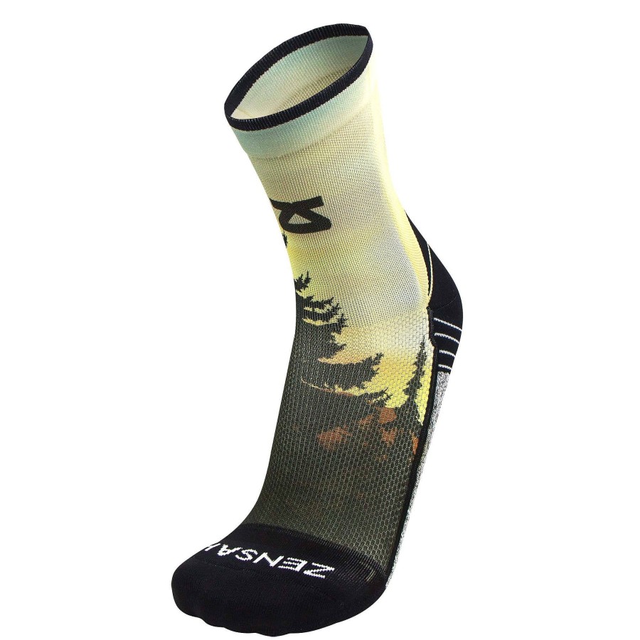 Limited Edition Zensah | Mountain Sunset Socks (Mini-Crew) Gold