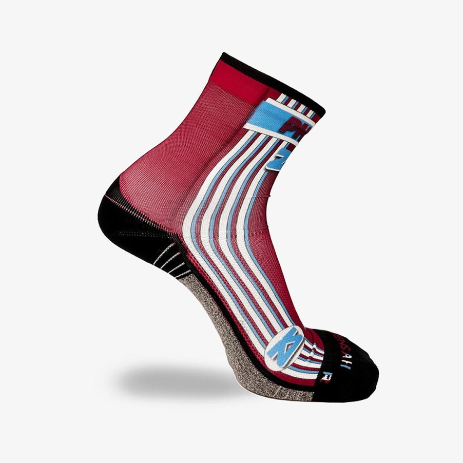 Men Zensah | Old School Philadelphia Socks (Mini-Crew) Wine