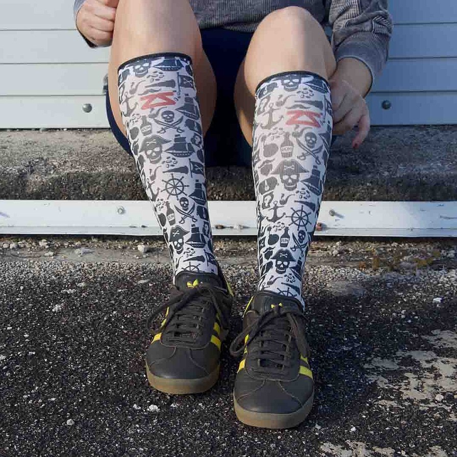 Limited Edition Zensah | Pirate Vibes Compression Socks (Knee-High) Ivory