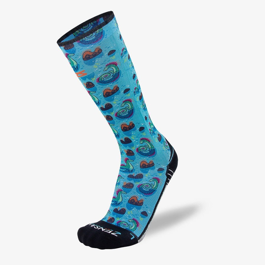 Limited Edition Zensah | Loch Ness Monsters Socks (Knee-High) Turquoise