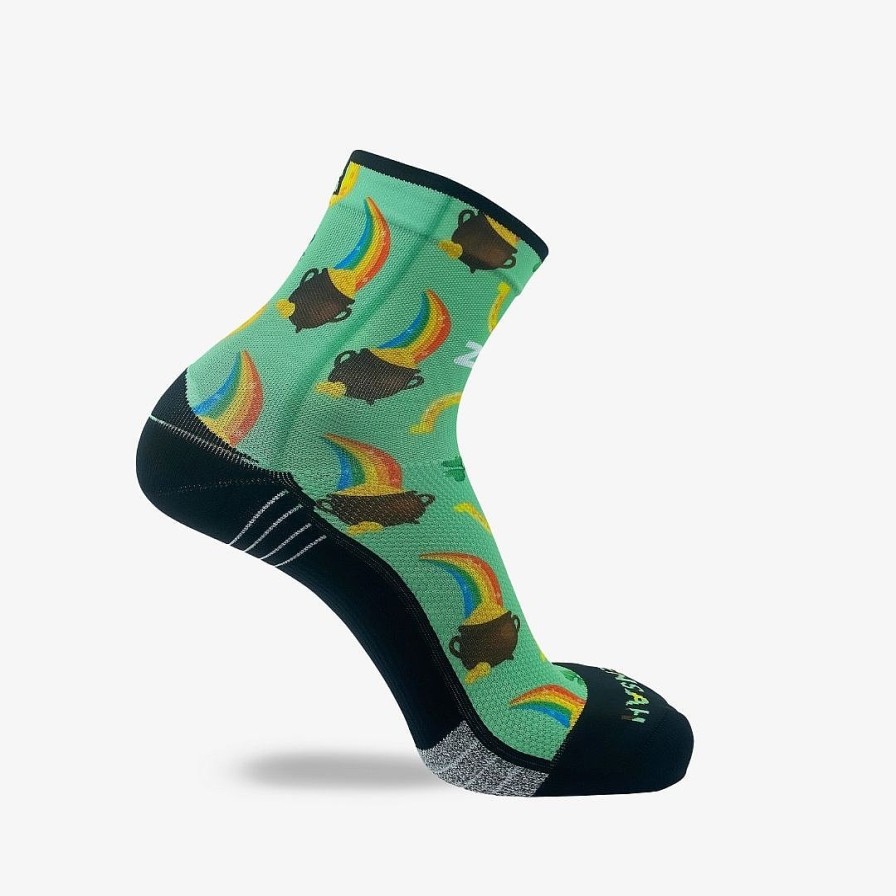 Men Zensah | Lucky St. Patrick'S Socks (Mini-Crew) Black