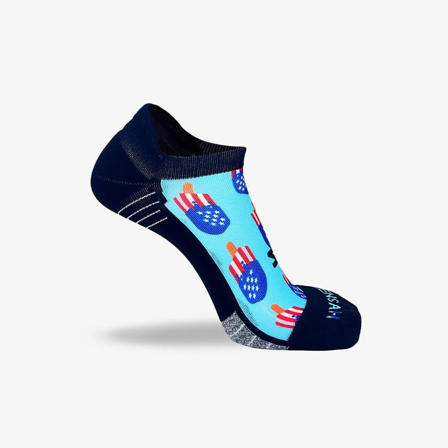 Men Zensah | Usa Ice Cream Bars Running Socks (No Show) Teal