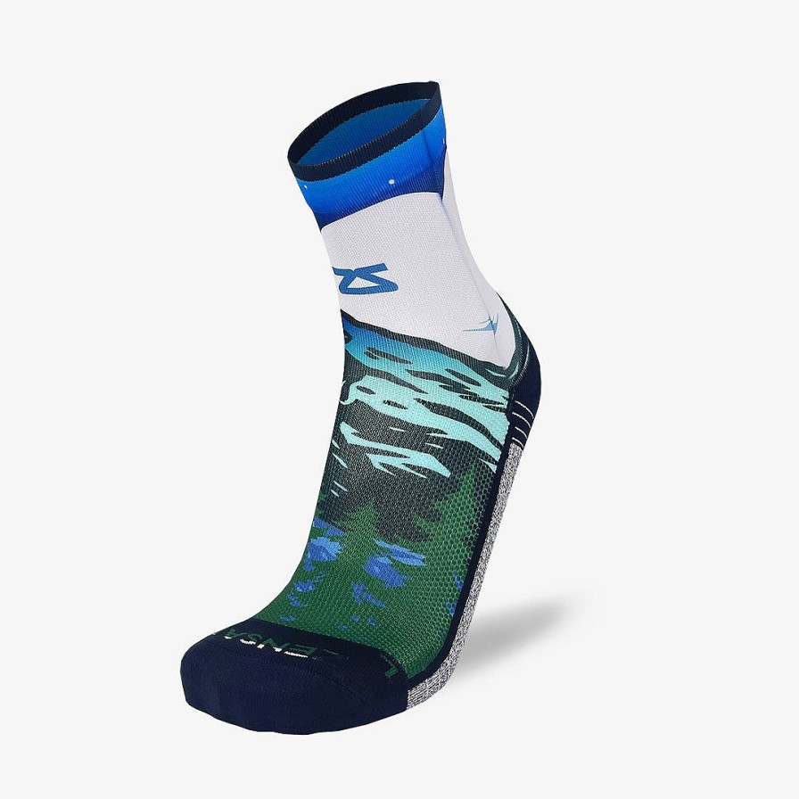 Limited Edition Zensah | Mountain Panorama Socks (Mini-Crew) Blues