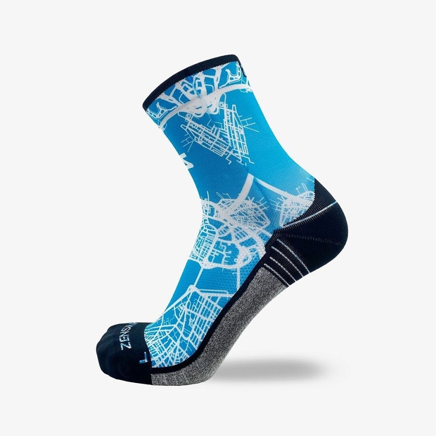 Limited Edition Zensah | Boston Map Socks (Mini-Crew) Teal