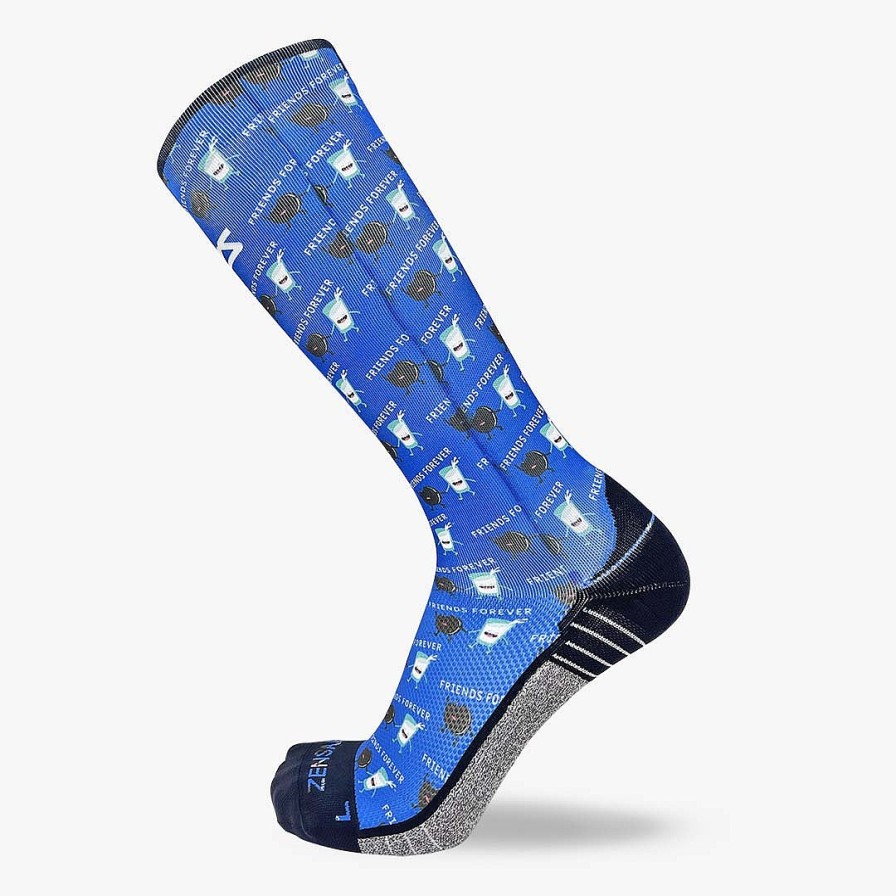 Men Zensah | Cookie Sandwiches & Milk Compression Socks (Knee-High) Blue