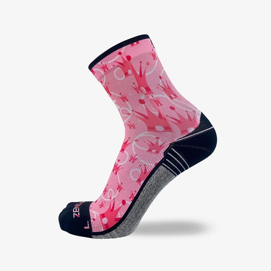 Men Zensah | Princess Crowns Socks (Mini-Crew) Rosy