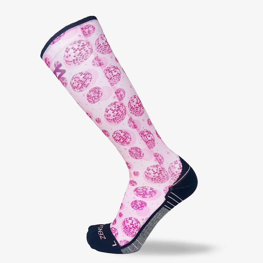 Limited Edition Zensah | Disco Party Compression Socks (Knee-High) Rosy