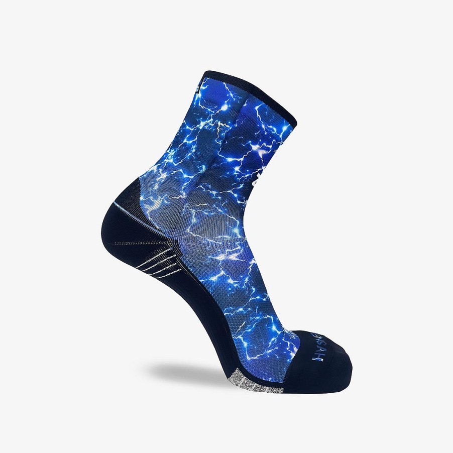 Men Zensah | Lightning Socks (Mini-Crew) Navy