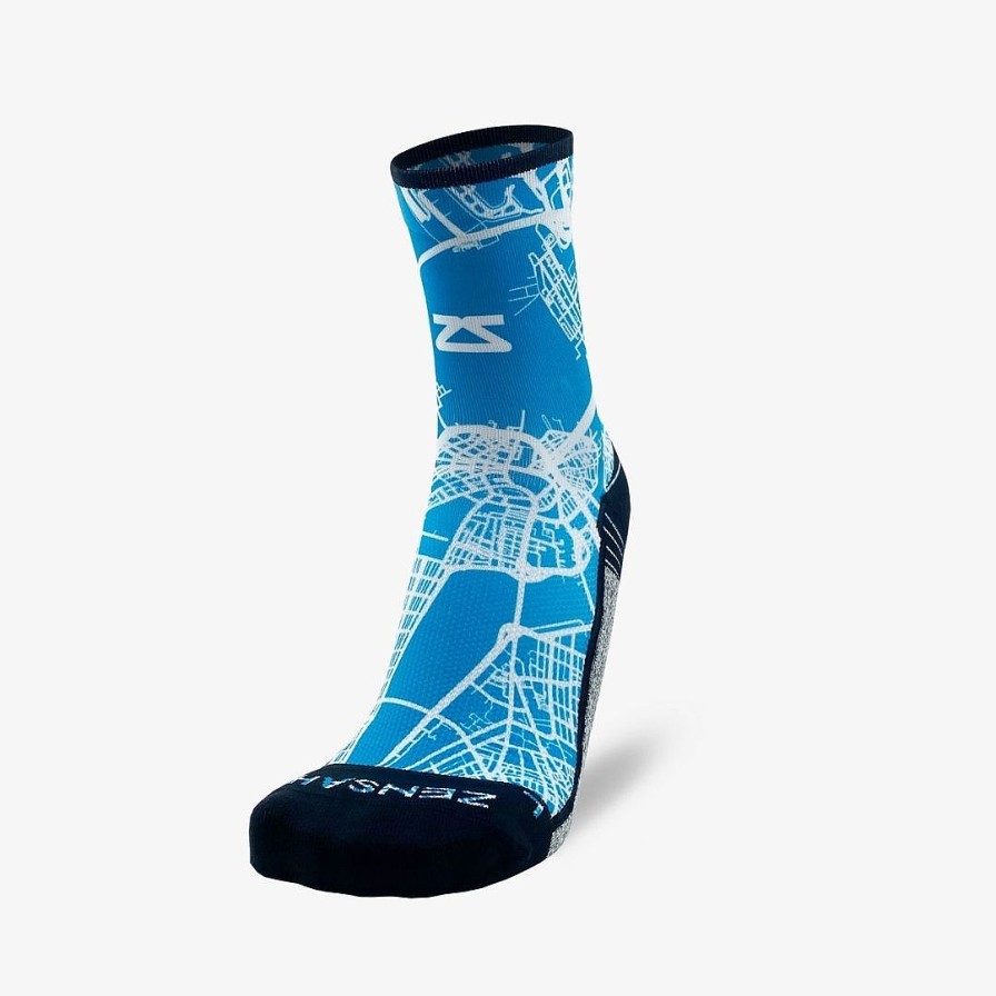 Men Zensah | Boston Map Socks (Mini-Crew) Teal