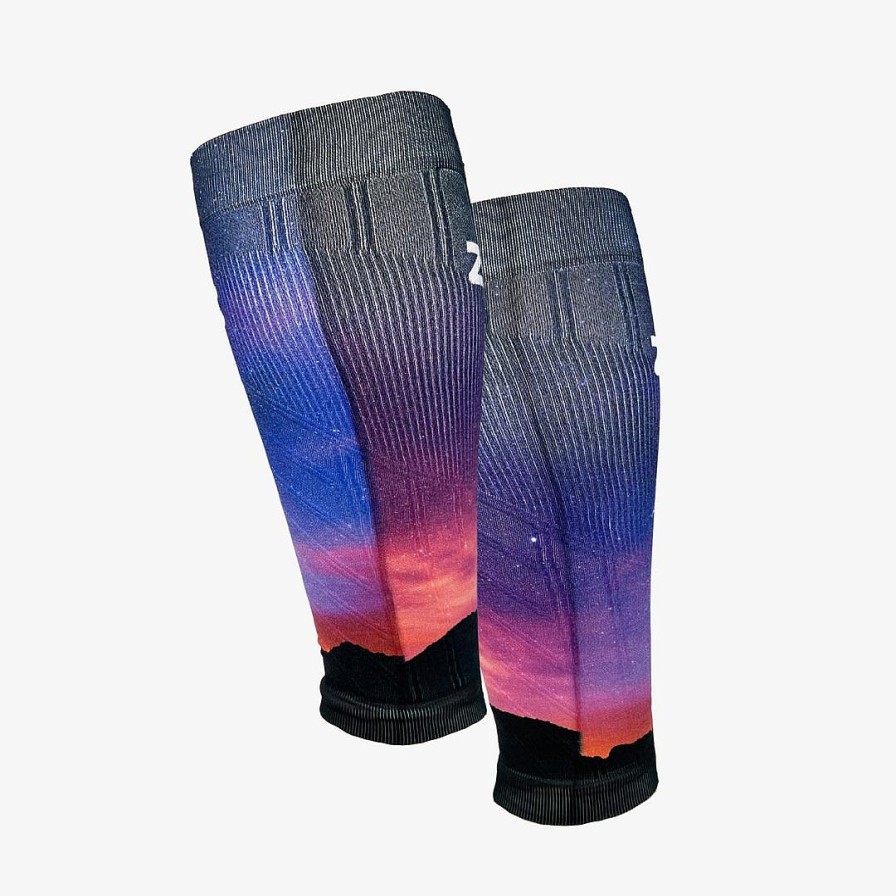 Men Zensah | Night Sky Compression Leg Sleeves Pink/Purple