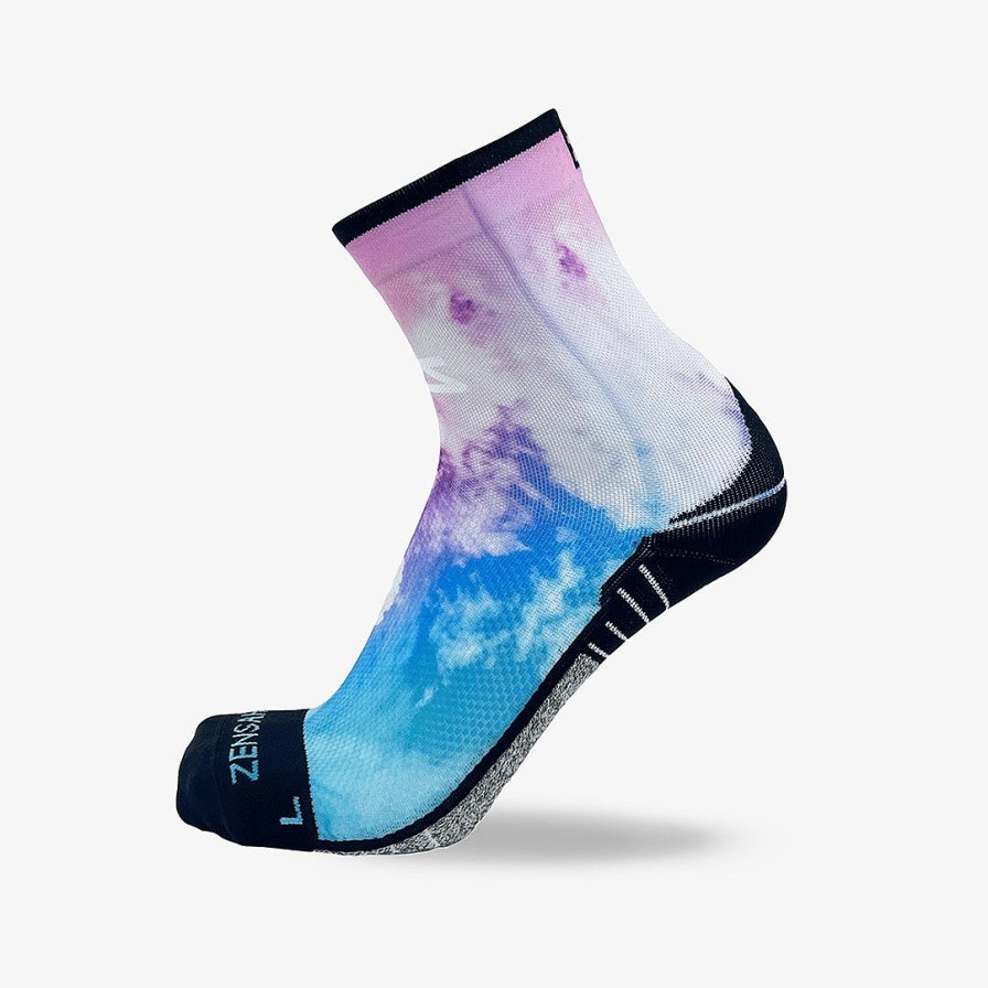 Limited Edition Zensah | Colorful Clouds Socks (Mini-Crew) Blue/Purple