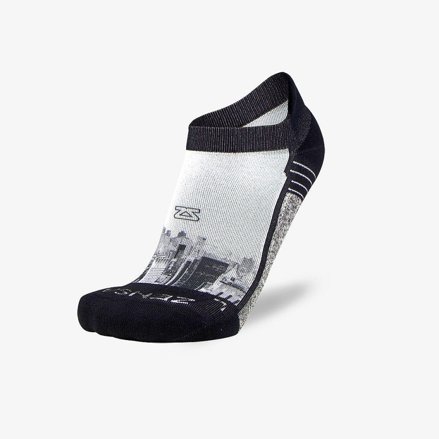 Men Zensah | Nyc Empire State Socks (No Show) Greyscale