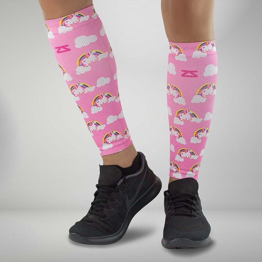 Limited Edition Zensah | Rainbow Unicorns Compression Leg Sleeve Pink