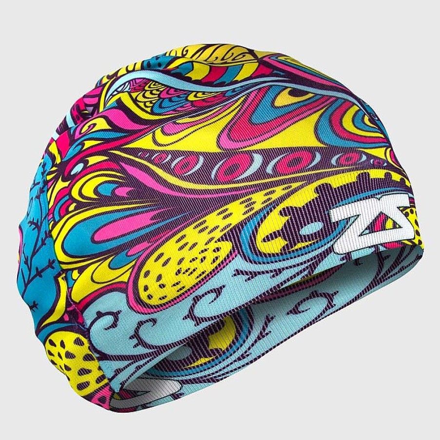 Limited Edition Zensah | Groovy Skull Cap Beanie Aqua/Pink/Yellow