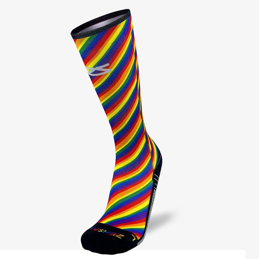 Limited Edition Zensah | Rainbow Flag Compression Socks (Knee-High) Multi