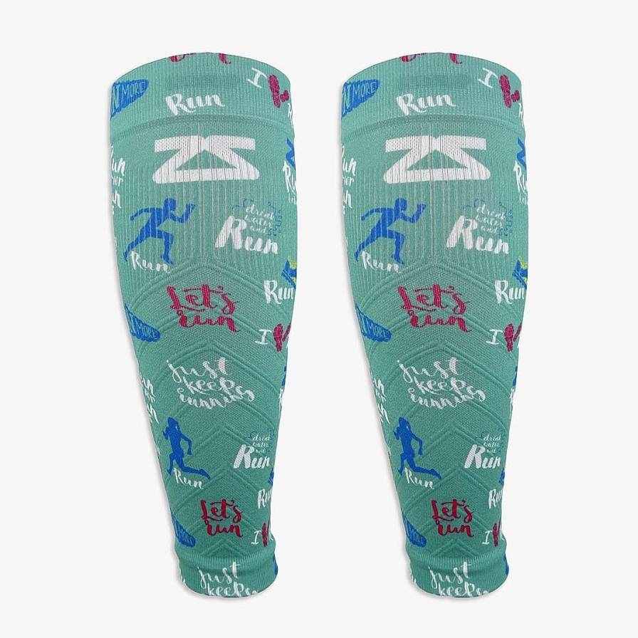 Limited Edition Zensah | Running Motivation Compression Leg Sleeves Teal