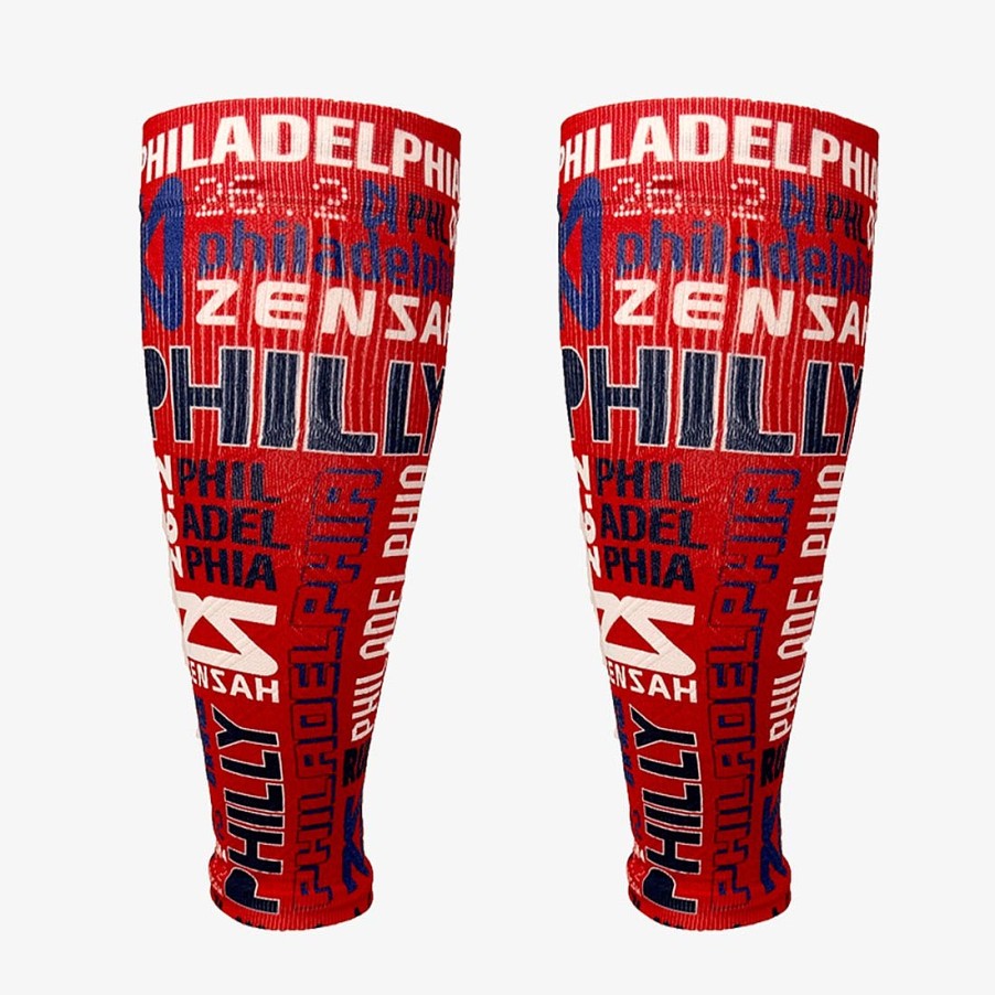 Limited Edition Zensah | Busy Philadelphia Compression Leg Sleeves Red