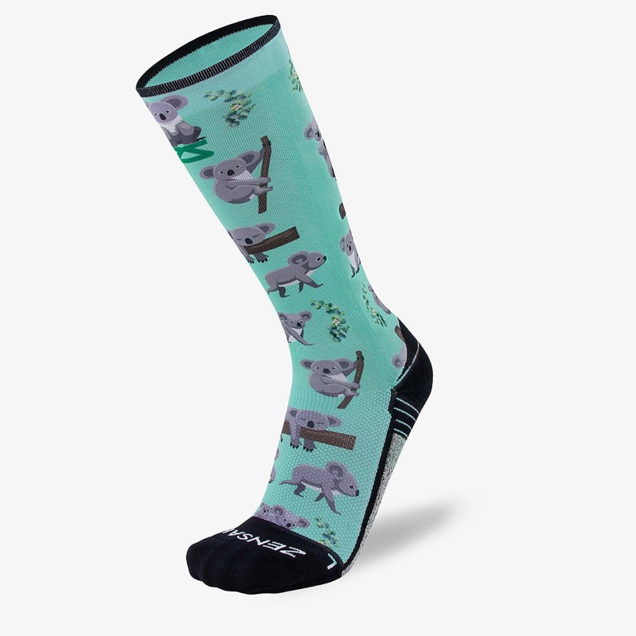 Limited Edition Zensah | Koala Compression Socks (Knee-High) Mint