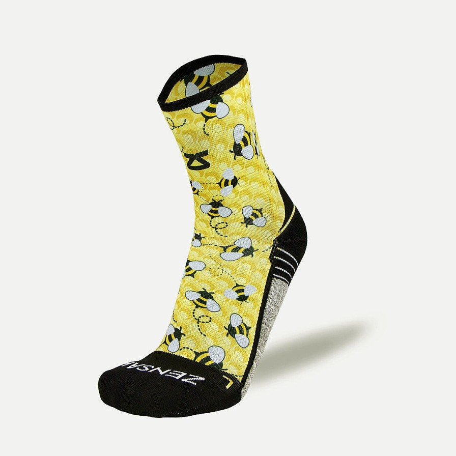 Men Zensah | Bumblebees Socks (Mini Crew) Yellow