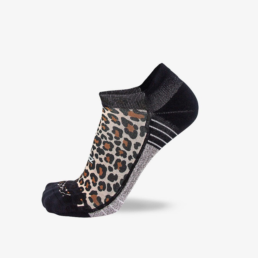 Limited Edition Zensah | Leopard Running Socks (No Show) Beige