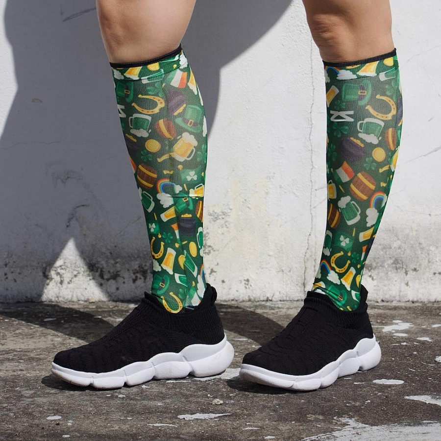 Limited Edition Zensah | Classic St. Patrick'S Compression Socks (Knee-High) Green