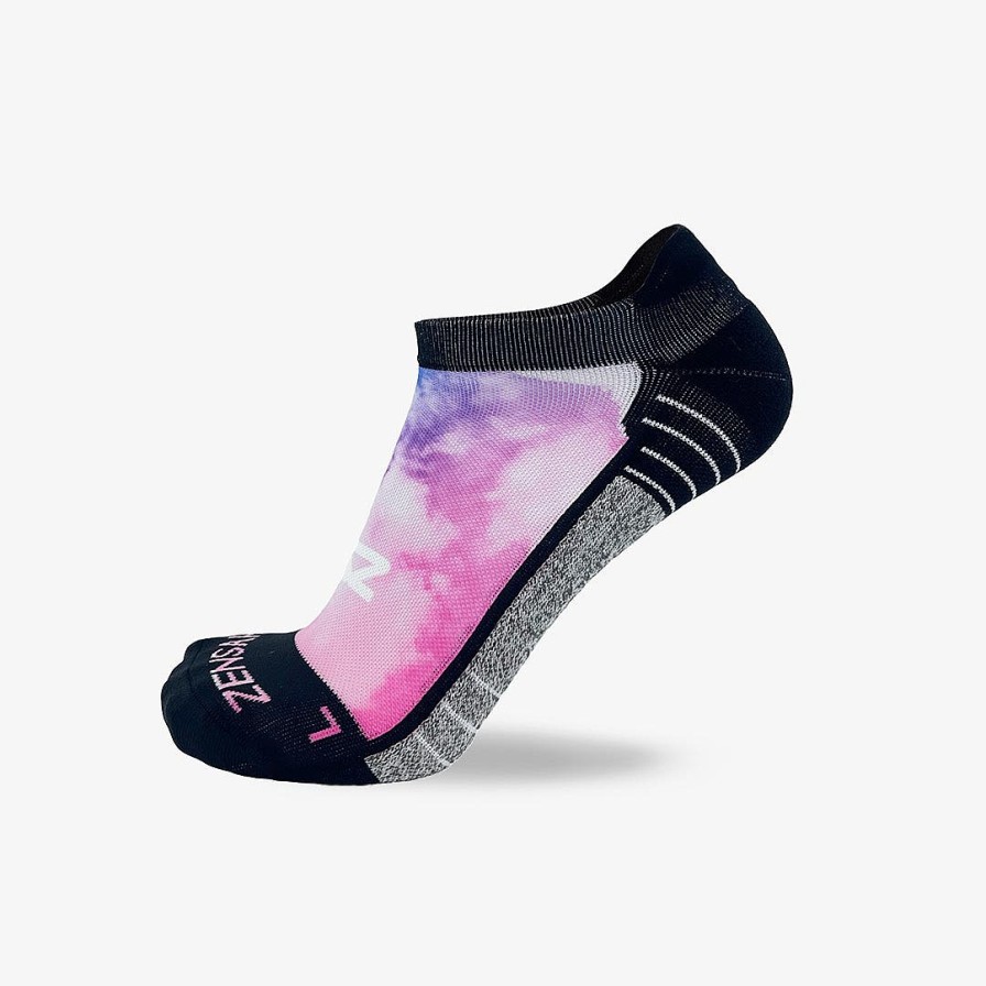 Limited Edition Zensah | Colorful Clouds Running Socks (No Show) Blue/Purple