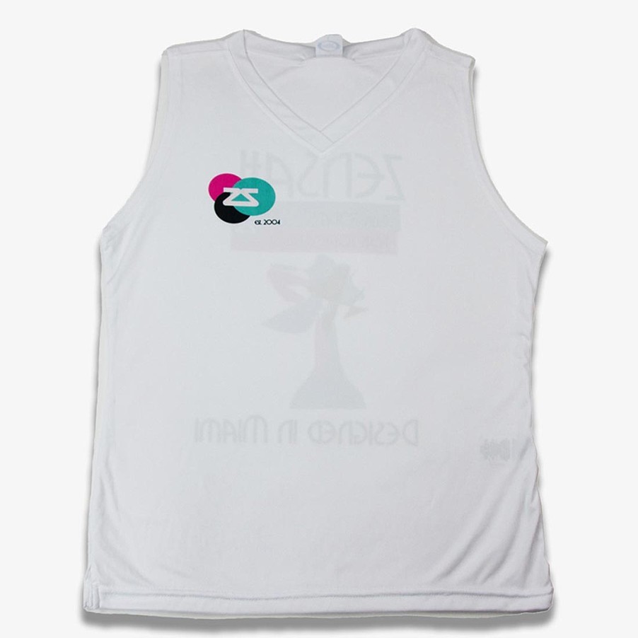 Men Zensah | Miami Deco Women'S Print Singlet White