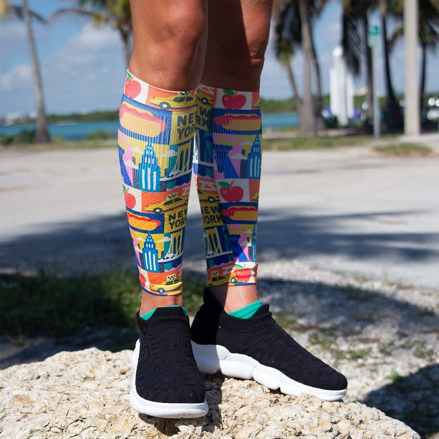 Limited Edition Zensah | New York Blocks Compression Leg Sleeves Multi