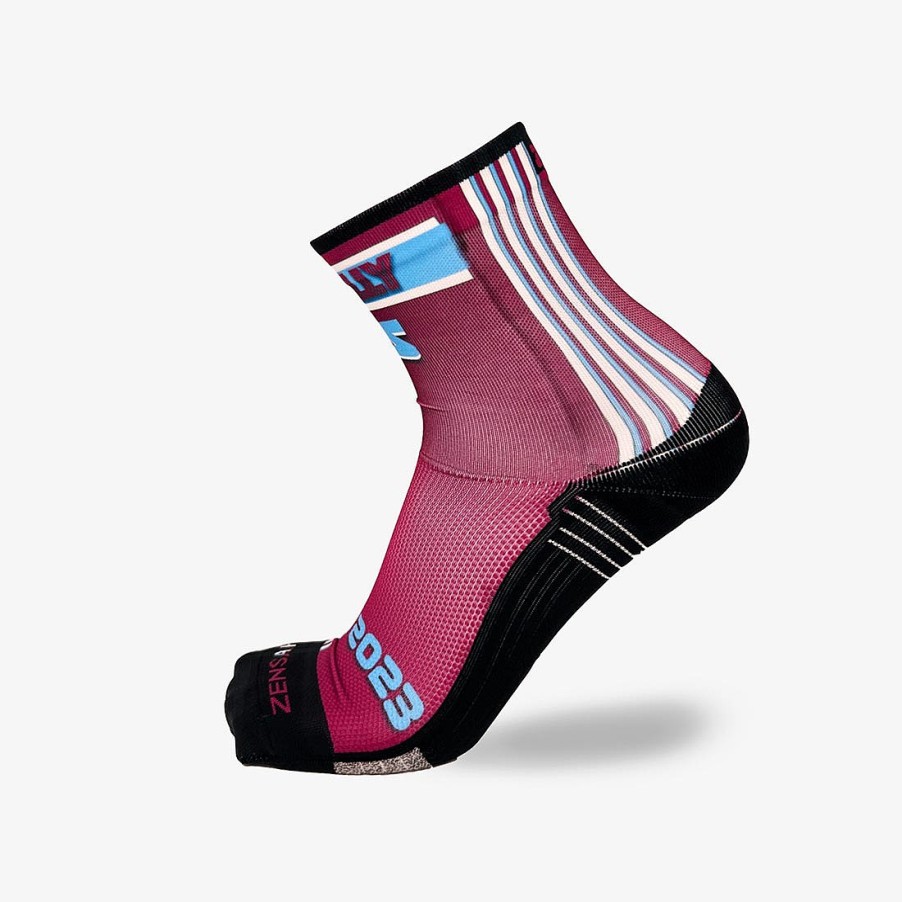 Limited Edition Zensah | Old School Philadelphia Socks (Mini-Crew) Wine