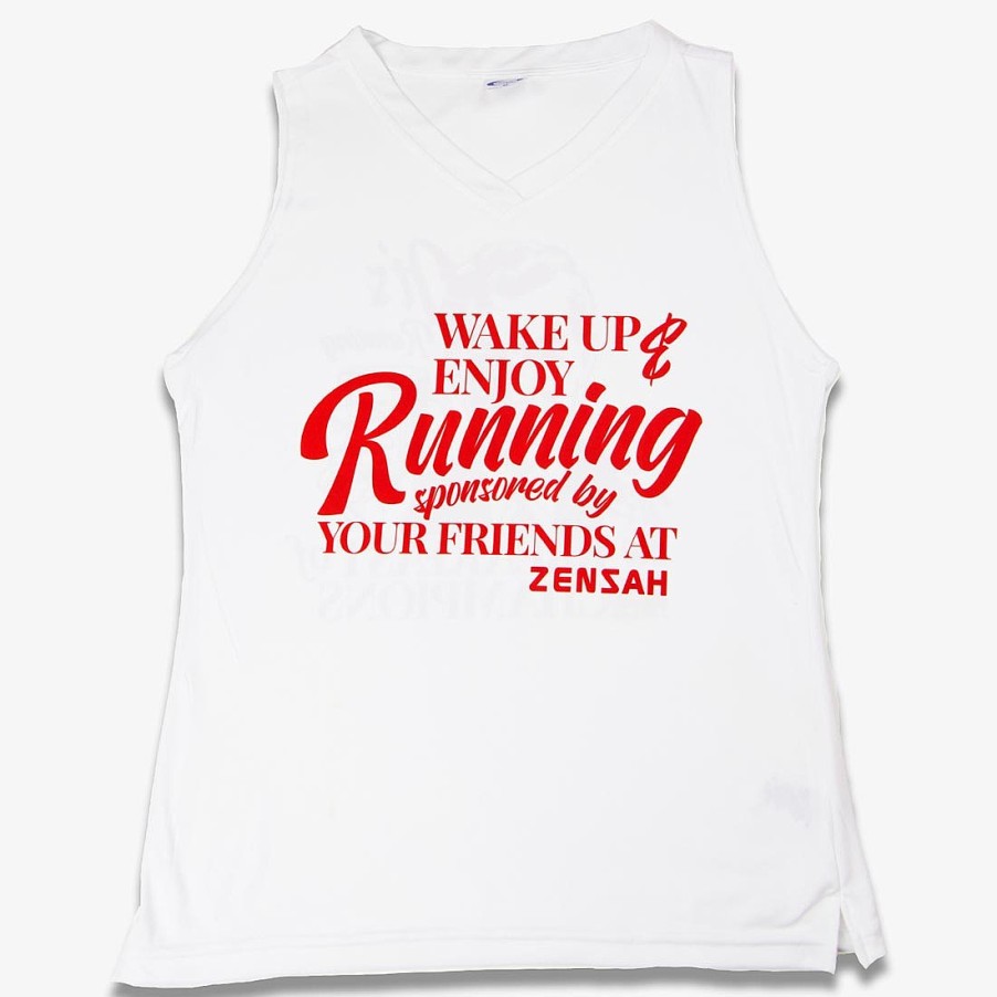 Men Zensah | Wake Up Champ Women'S Print Singlet White