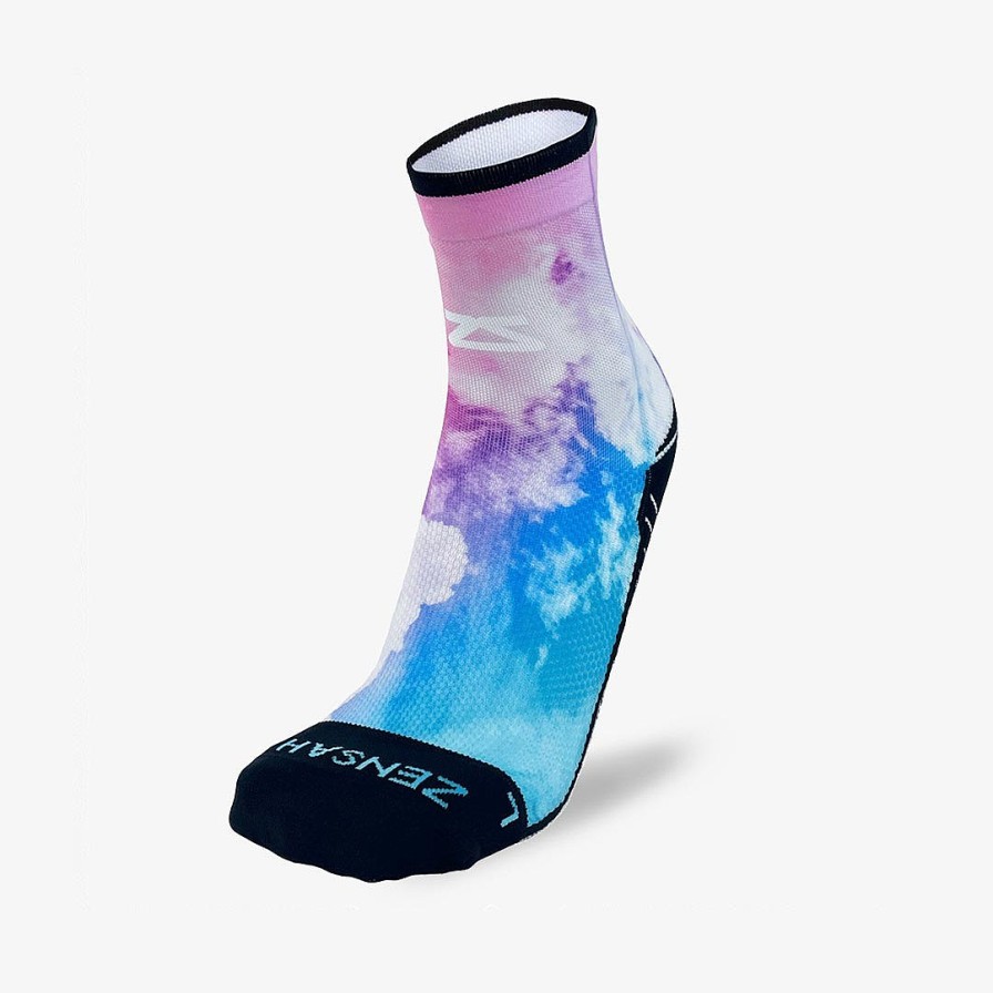 Men Zensah | Colorful Clouds Socks (Mini-Crew) Blue/Purple